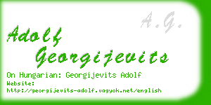 adolf georgijevits business card